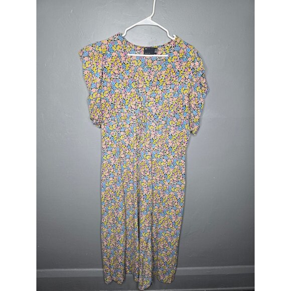 ASOS Design Curve Pink Floral Maxi-Dress V-neck size 18 - Picture 12 of 12